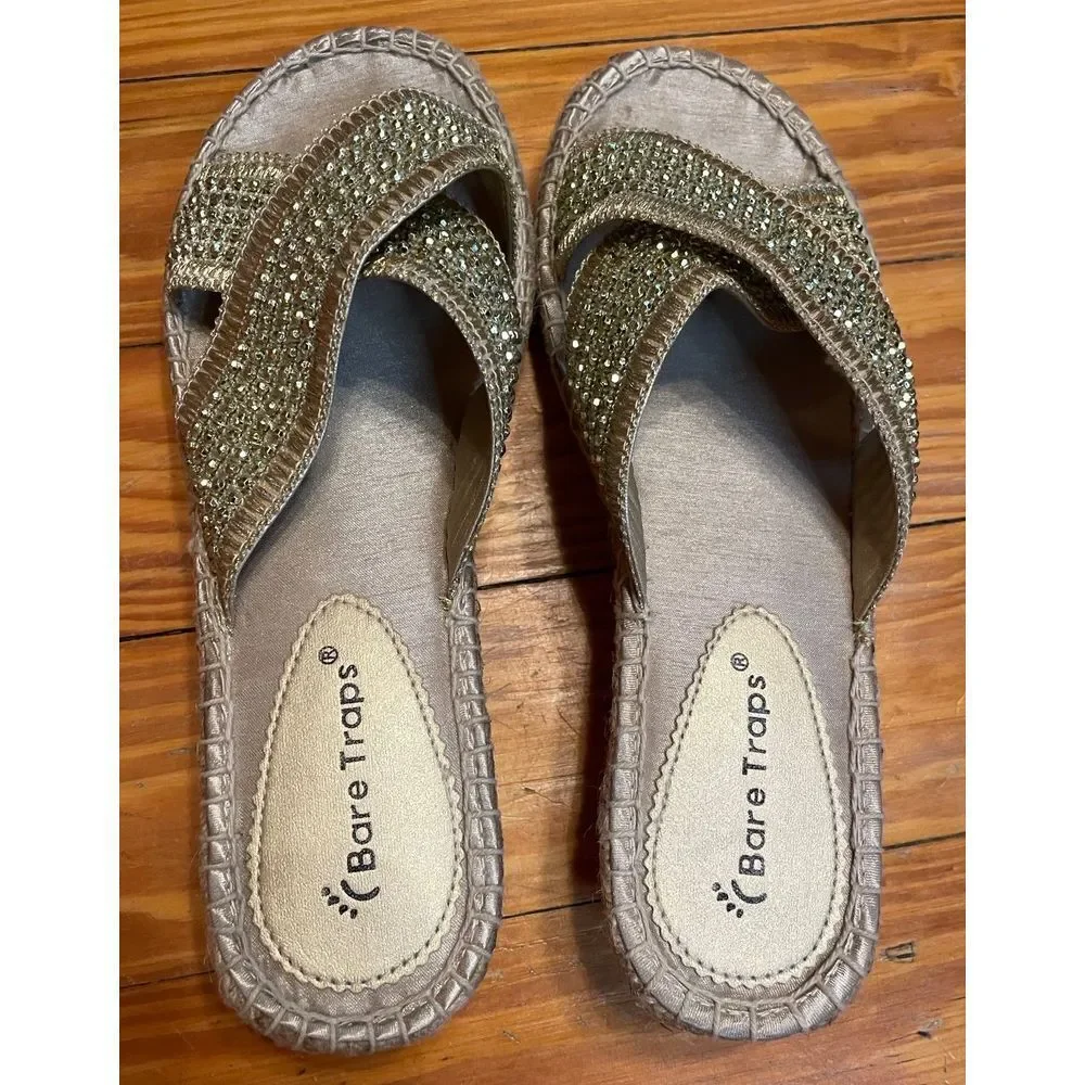 Baretraps‎ Gold Espadrilles Sandals for Women Size 6.5